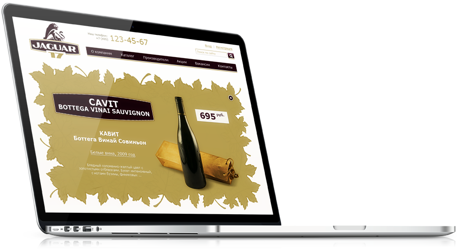 Web Design for the Wine Online Store Jaguar-17