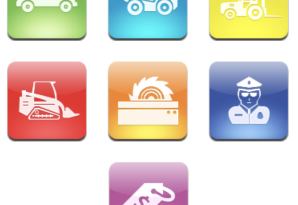 Icons developing for the website of the company BDK-LEASING